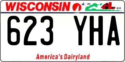 WI license plate 623YHA