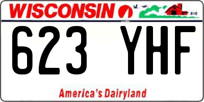 WI license plate 623YHF