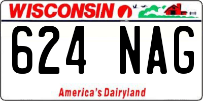 WI license plate 624NAG