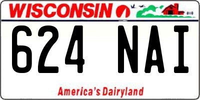 WI license plate 624NAI