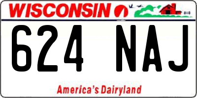 WI license plate 624NAJ