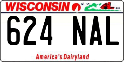 WI license plate 624NAL