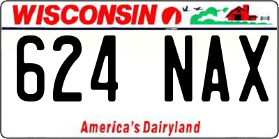 WI license plate 624NAX