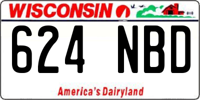 WI license plate 624NBD