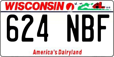 WI license plate 624NBF