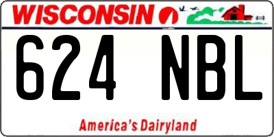 WI license plate 624NBL