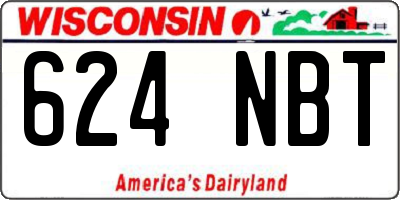 WI license plate 624NBT
