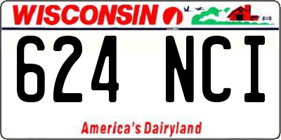 WI license plate 624NCI