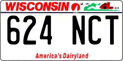 WI license plate 624NCT