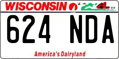 WI license plate 624NDA