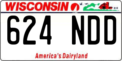 WI license plate 624NDD