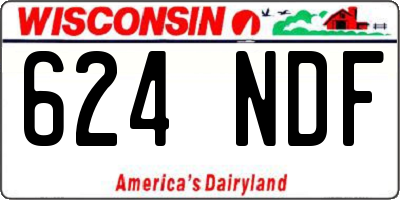WI license plate 624NDF