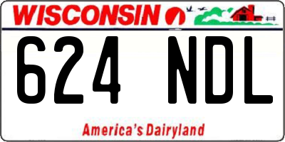 WI license plate 624NDL