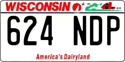 WI license plate 624NDP