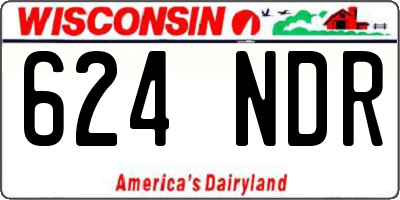 WI license plate 624NDR
