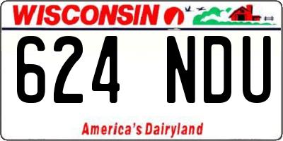 WI license plate 624NDU