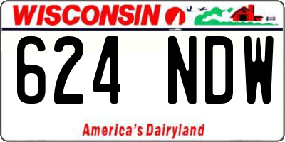WI license plate 624NDW