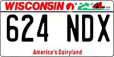 WI license plate 624NDX