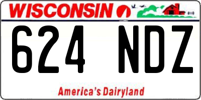 WI license plate 624NDZ