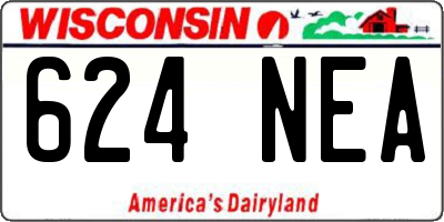 WI license plate 624NEA