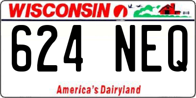 WI license plate 624NEQ