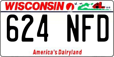 WI license plate 624NFD