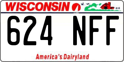 WI license plate 624NFF