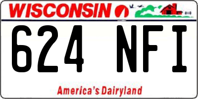 WI license plate 624NFI