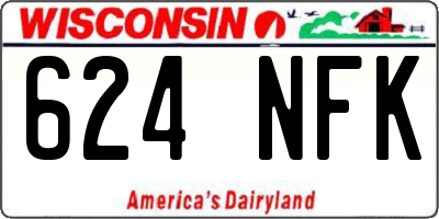 WI license plate 624NFK