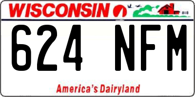 WI license plate 624NFM