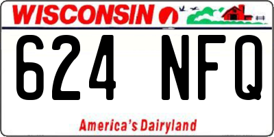 WI license plate 624NFQ