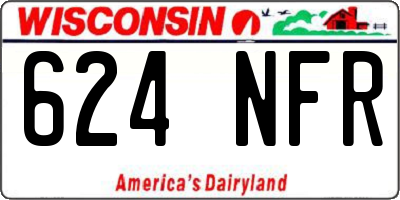 WI license plate 624NFR