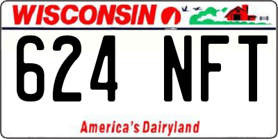 WI license plate 624NFT
