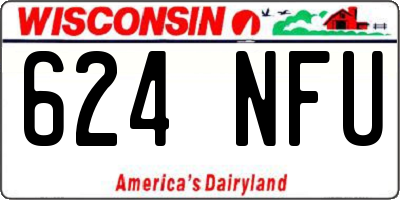 WI license plate 624NFU