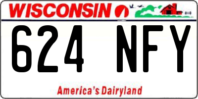 WI license plate 624NFY