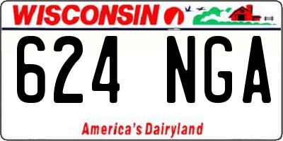 WI license plate 624NGA