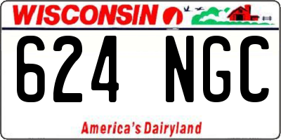 WI license plate 624NGC