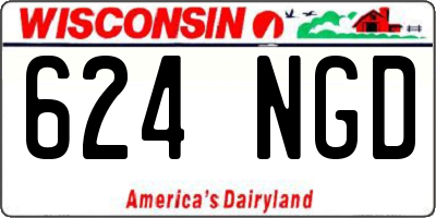 WI license plate 624NGD