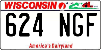 WI license plate 624NGF