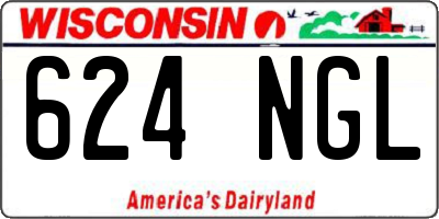 WI license plate 624NGL
