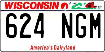 WI license plate 624NGM