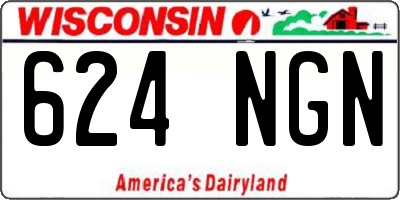 WI license plate 624NGN