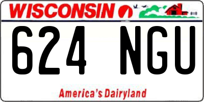 WI license plate 624NGU