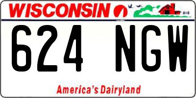 WI license plate 624NGW
