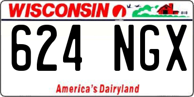WI license plate 624NGX