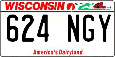 WI license plate 624NGY