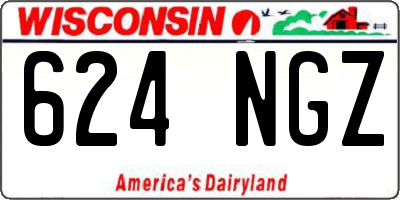 WI license plate 624NGZ