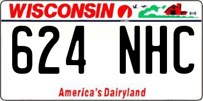 WI license plate 624NHC