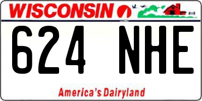WI license plate 624NHE
