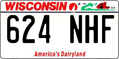 WI license plate 624NHF
